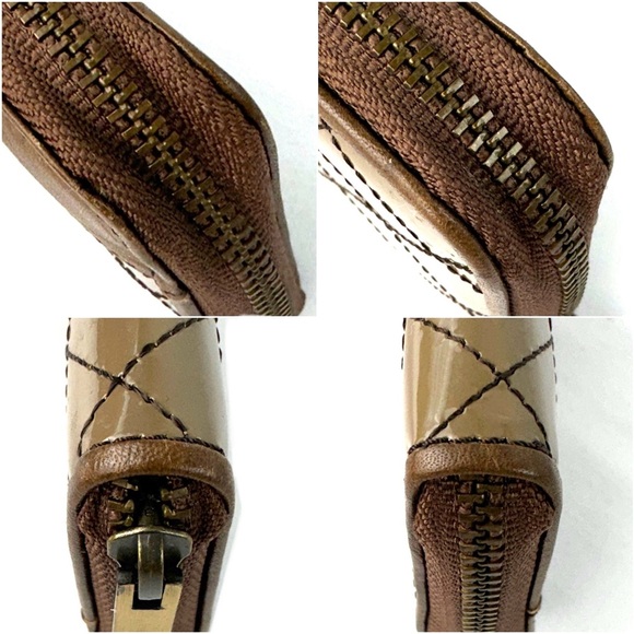 💎BURBERRY Logo Quilted Leather Zip Around Coin Purse Wallet - Picture 6 of 12